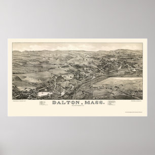Póster Dalton, mapa panorâmico das MÃES - 1884