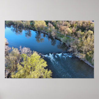 Poster Dam Oaks PA do Rio Schuylkill