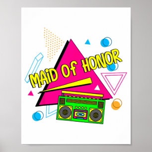 Poster Dama De Honra Dos Anos 90 Esquadrão Da Noiva Retro