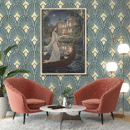 Poster Dama do Lago Art Nouveau