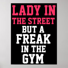 Póster Dama e Treino Motivacional de Louco