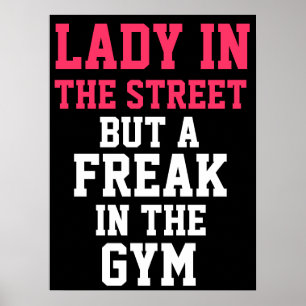 Póster Dama e Treino Motivacional de Louco