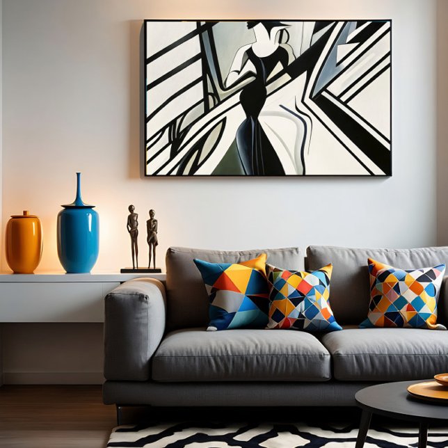 Poster Dama em Silhueta Art Déco (Criador carregado)