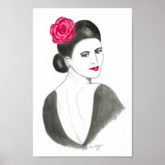 Poster Dama flamenca