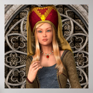 Póster Dama Medieval