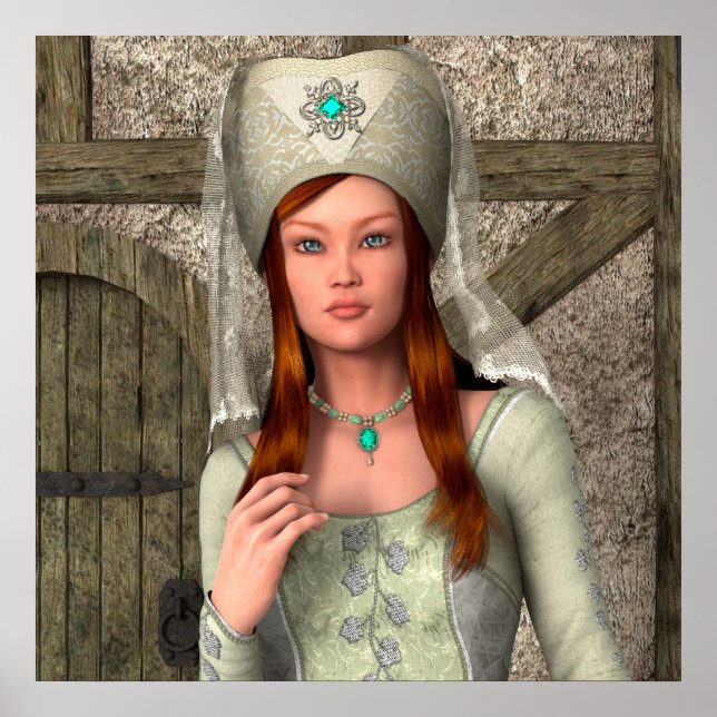 Póster Dama Medieval  (Frente)