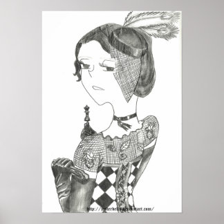 Póster Dama Xadrez