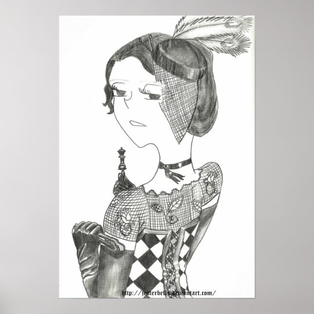Póster Dama Xadrez (Frente)