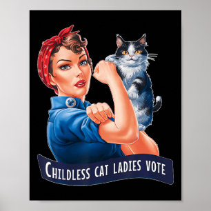 Poster Damas de Gato sem Filhos Votam na Rosie 