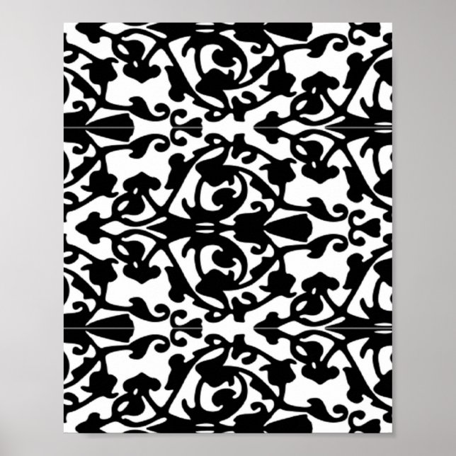 Poster Damasco decorativo (Frente)