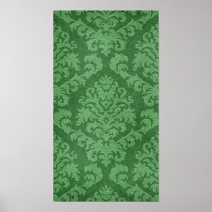 PÓSTER DAMASK CORT VELVET, TAPESTRA EM VERDE