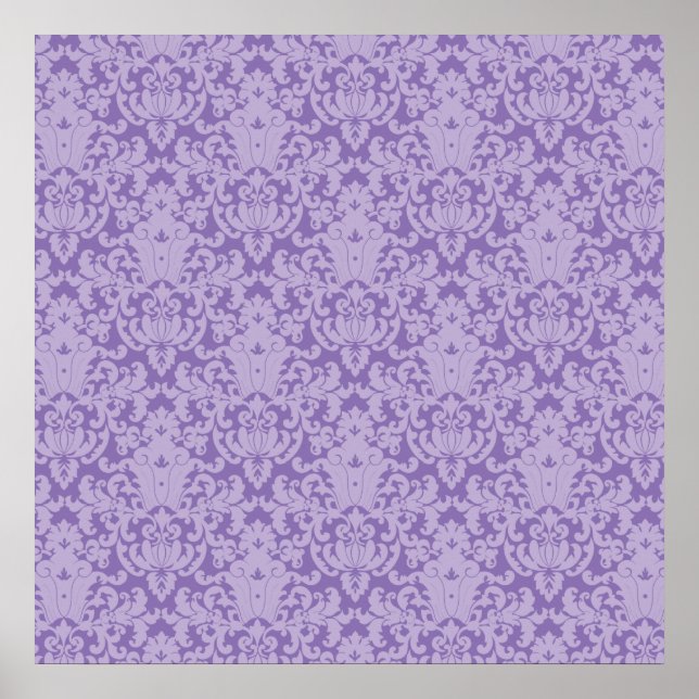 Póster Damask Lace Purple (Frente)