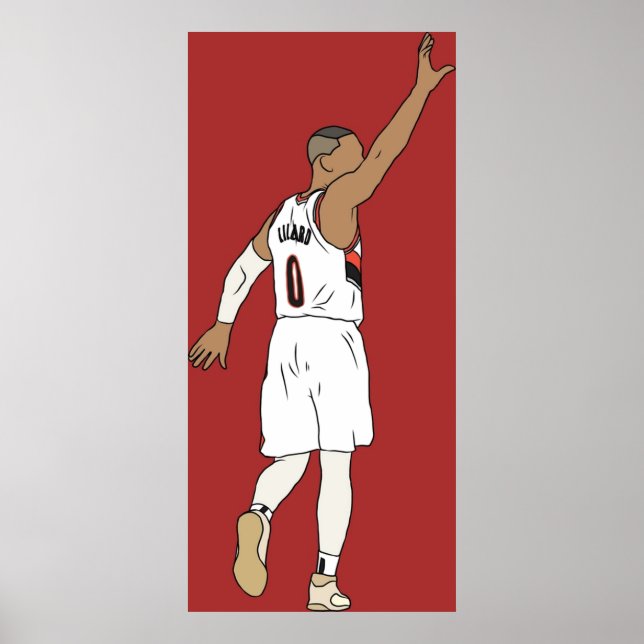 Poster Damian Lillard Waves Goodbye (Frente)