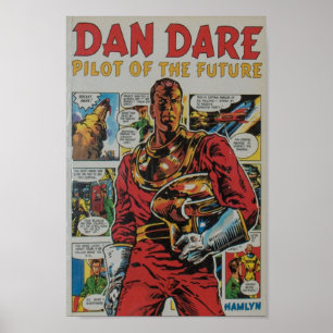 Poster Dan Dare retro quadric book art