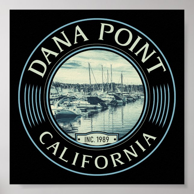 POSTER DANA POINT ORANGE CALIFORNIA - DANA POINT HARBOR (Frente)