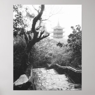 Poster Danang Vietnã, Vista do Templo Montanha de Mármore
