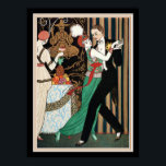 Póster "Dança Casal" George Barbier Art Deco 12 x 16<br><div class="desc">Colorido,  George Barbier,  Art Deco,  Impressão "Dança Casal"</div>