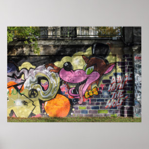 Póster Dança com os grafites do lobo