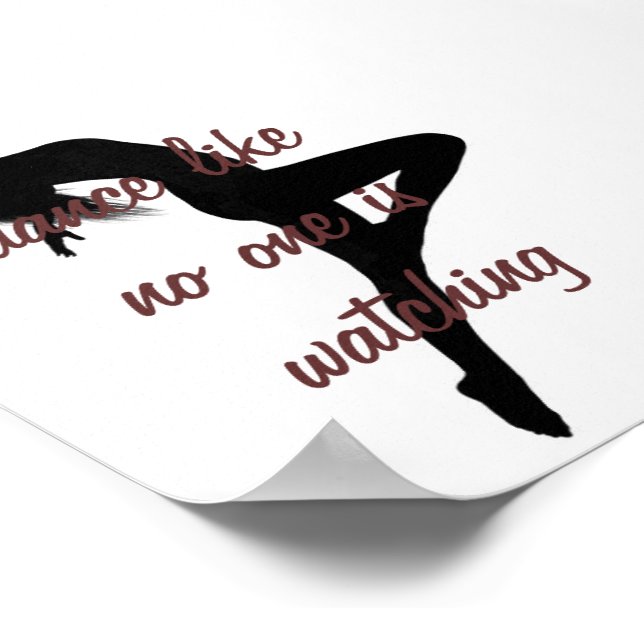 Poster dança como ninguém está assistindo (Borda)