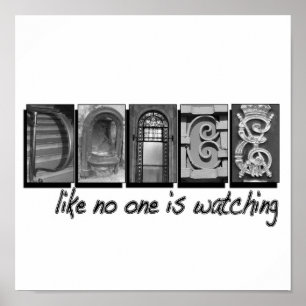 Poster Dança Como Ninguém Está Assistindo, Letra PIcture