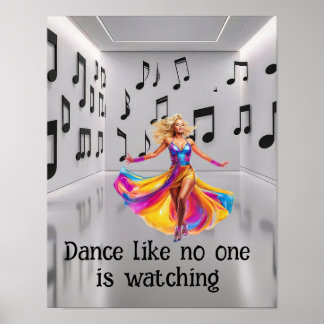 Poster Dança como se ninguém estivesse observando