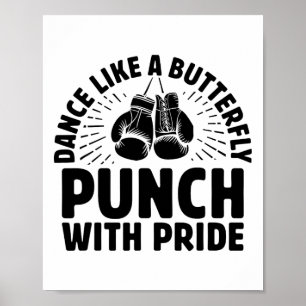 Poster Dança Como Uma Bolinha De Borboleta Com Um Porte D