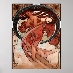 Póster Dança de Alfons Mucha