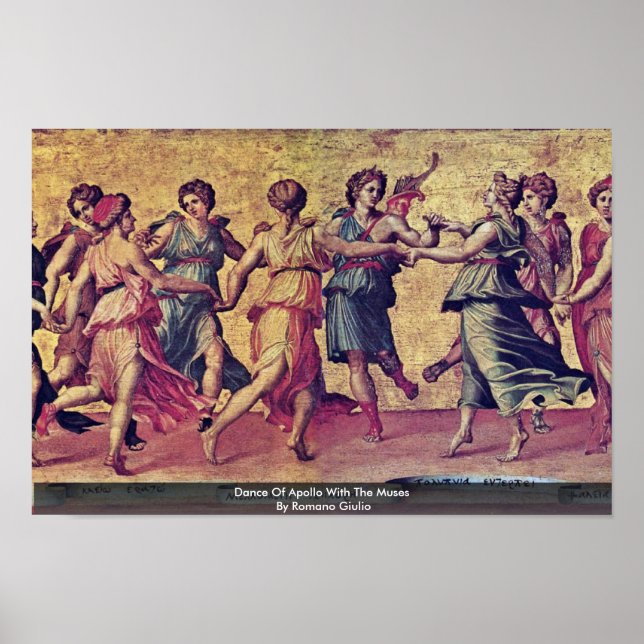 Poster Dança De Apollo Com As Ônibus De Romano Giulio (Frente)