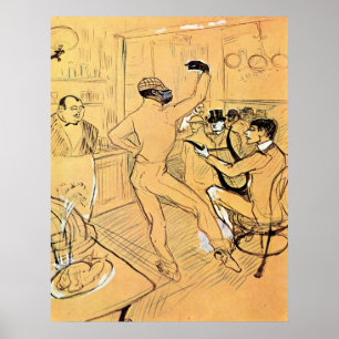Póster Dança de Chocolat por Toulouse-Lautrec
