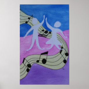 Poster Dança de dois dançarinos à música
