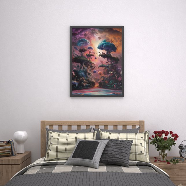 Poster Dança de fungos entonados na água (Criador carregado)