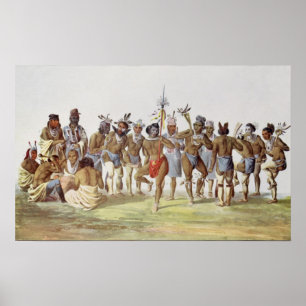 Póster Dança de guerra do Sauks e das raposas