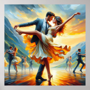 Poster Dança de Swing Dança de Salão Dançarino Dança
