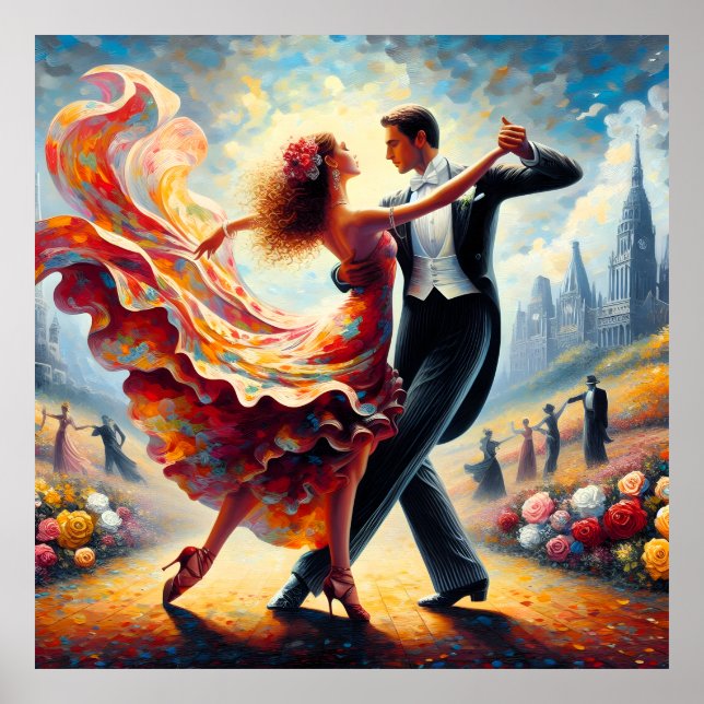 Poster Dança de Swing Dança de Salão Dançarino Dança (Frente)