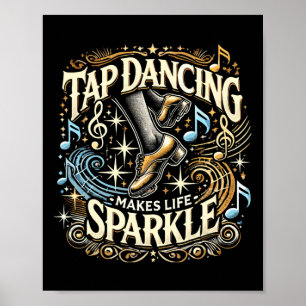 Poster Dança De Toque Torna A Vida Espontilhante Pé Espal