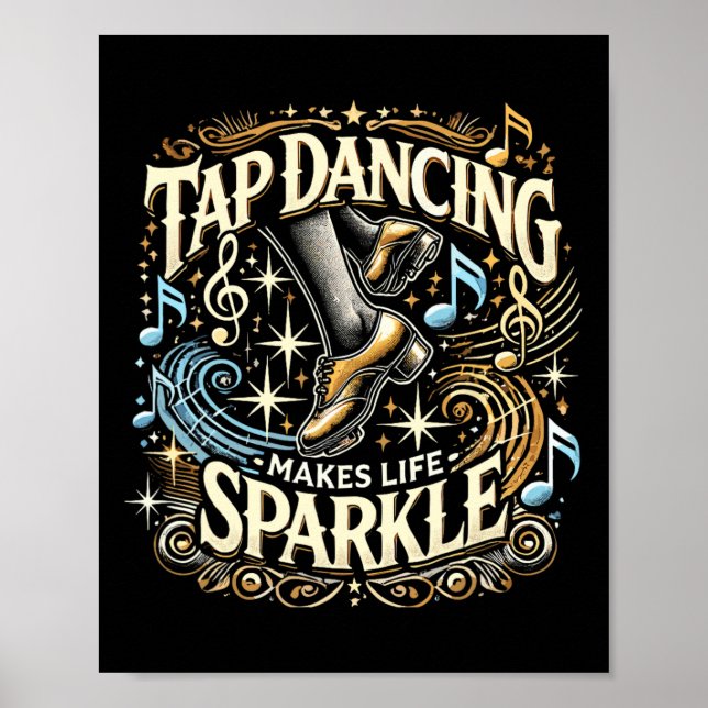 Poster Dança De Toque Torna A Vida Espontilhante Pé Espal (Frente)