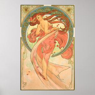 Poster Dança de Vintage por Alphonse Mucha