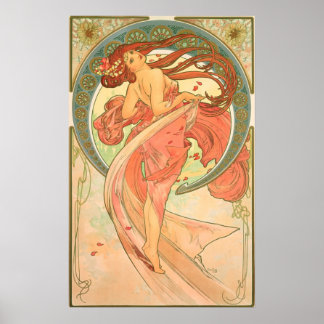 Poster Dança de Vintage por Alphonse Mucha