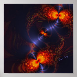 Póster Dança Divertida dos Olhos - Indigo e Dourada Visão