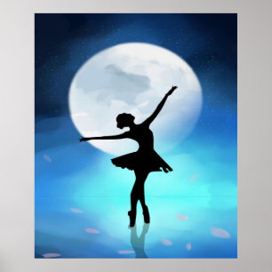 Poster Dança do balé na Lua   Oferta Útil, Presente Vi