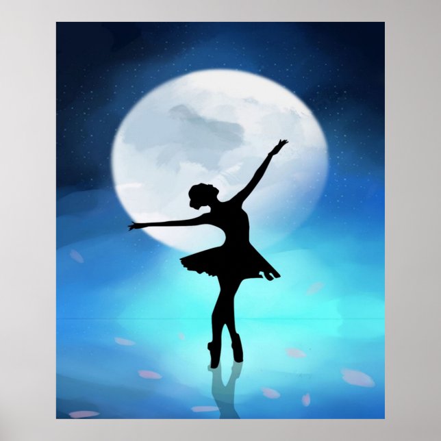 Poster Dança do balé na Lua | Oferta Útil, Presente Vinta (Frente)