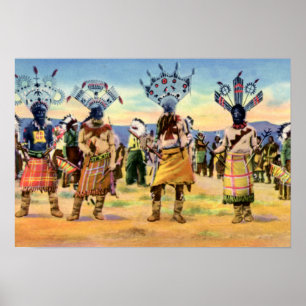 Póster Dança do diabo dos indianos de Apache da arizona