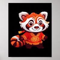 Dança do Leão Panda Vermelho Divertida para Crianç