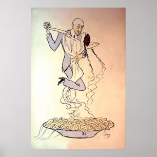 Póster Dança do tango dos 1900s do vintage