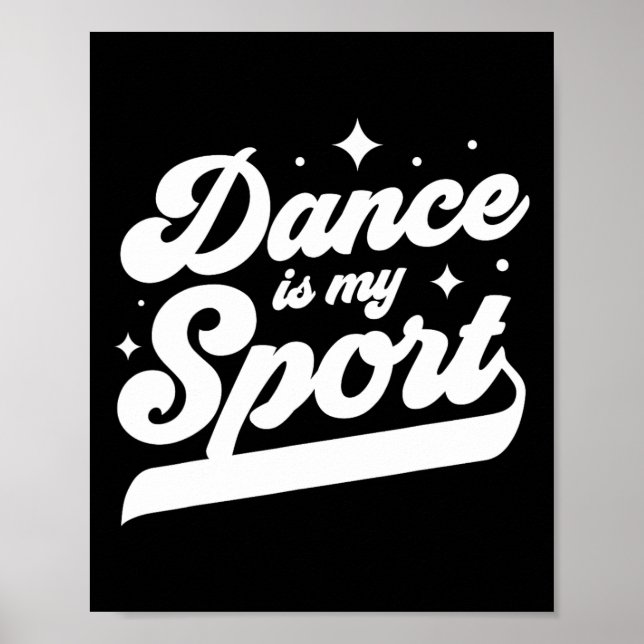 Poster Dança É Minha Dançarina De Esporte Dançando Mulher (Frente)