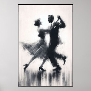 Poster Dança Elegante Abstrato Swing