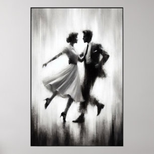 Poster Dança Elegante Abstrato Swing