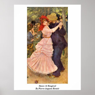 Póster Dança em Bougival por Pierre-Auguste Renoir