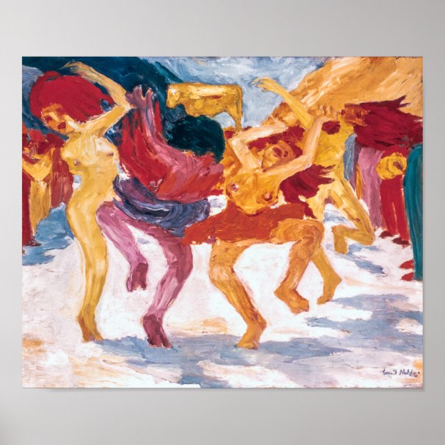 Poster Dança em torno do Ouro | Emil Nolde | (Frente)