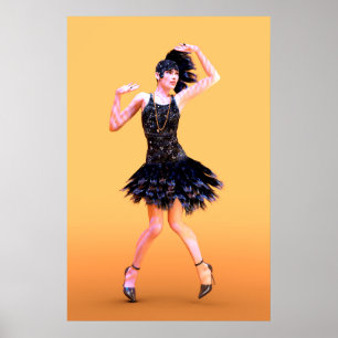 Póster Dança Flapper Vintage